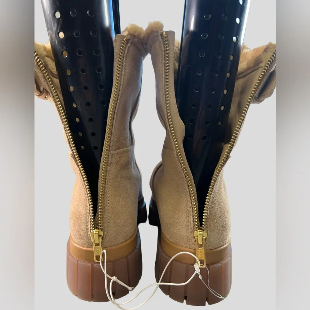 Free People Fable‎ Faux Fur Platform Winter Boots Sand Color Womens EU 39/US 8.5